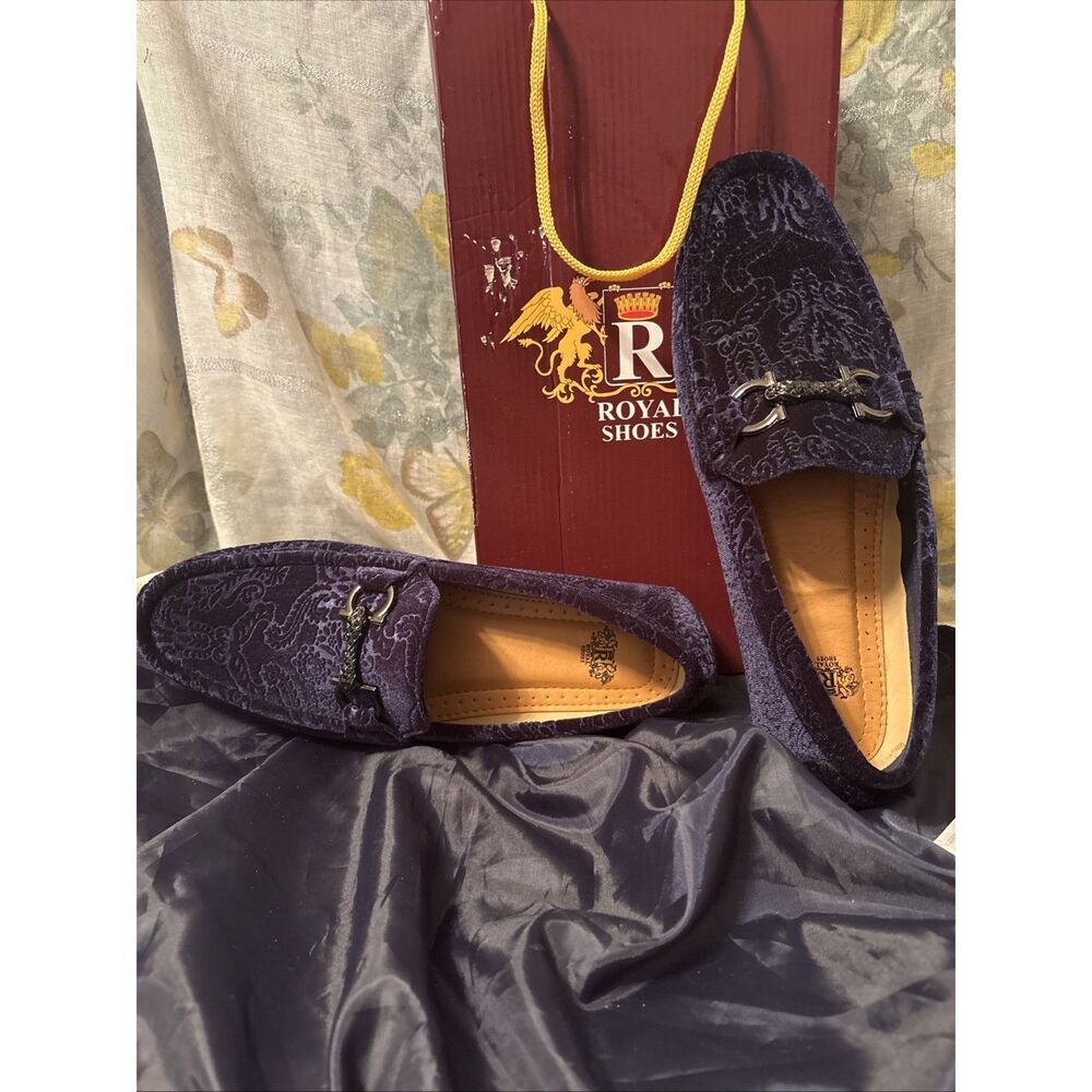 EUC Royal Shoes Mens Suede Velvet Loafer‎ Shoes Size 7